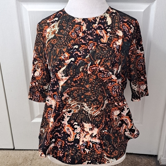 Wayf Floral & Paisley Side Slit Blouse  Size M - Picture 1 of 13